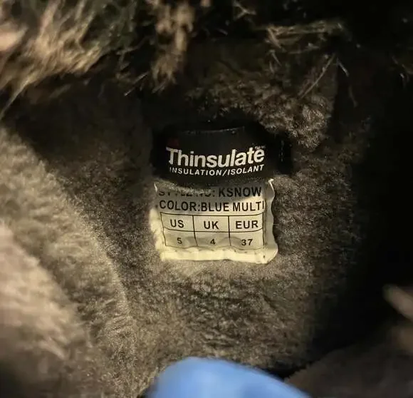 Blue Multi Waterproof Thinsulate Insulated Snow Boots - Picture 4 of 4